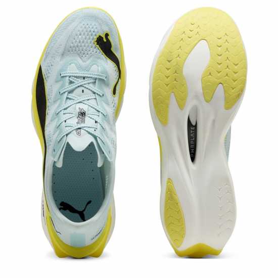 Puma Mens Deviate Elite 4 Road Running Shoes Blue/Lemon Puma Mens Deviate Elite 4 Road Running Shoes Blue/Lemon