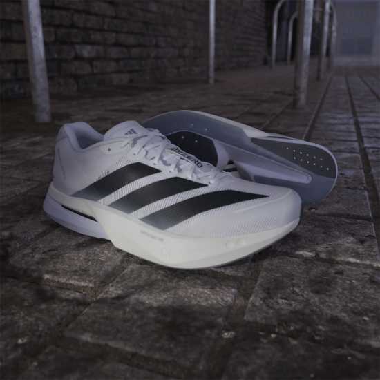 Adidas Мъжки Обувки За Бягане Adizero Boston 13 Road Running Shoes Mens Wte/Blk/Grey Мъжки маратонки