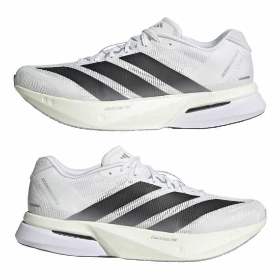 Adidas Мъжки Обувки За Бягане Adizero Boston 13 Road Running Shoes Mens Wte/Blk/Grey Мъжки маратонки