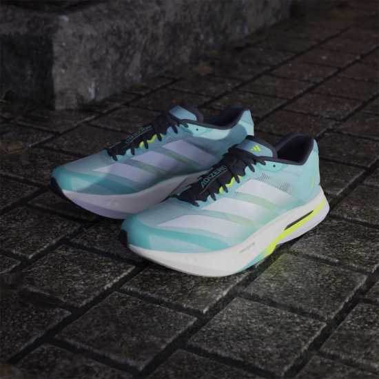 Adidas Мъжки Обувки За Бягане Adizero Boston 13 Road Running Shoes Mens Светло аква Мъжки маратонки