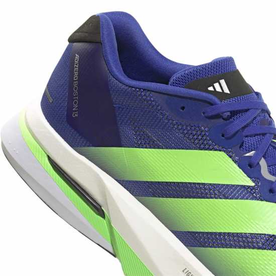 Мъжки маратонки Adidas Мъжки Обувки За Бягане Adizero Boston 13 Road Running Shoes Mens Blue/Lim/Blk Adidas Мъжки Обувки За Бягане Adizero Boston 13 Road Running Shoes Mens Blue/Lim/Blk Мъжки маратонки