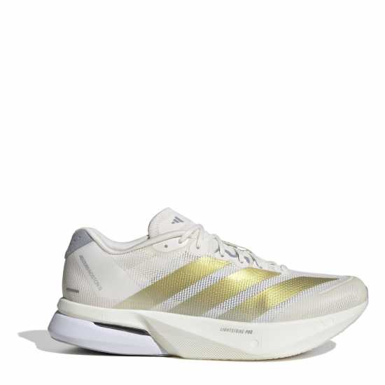 Adidas Мъжки Обувки За Бягане Adizero Boston 13 Road Running Shoes Mens Wte/Gold/Sil Мъжки маратонки
