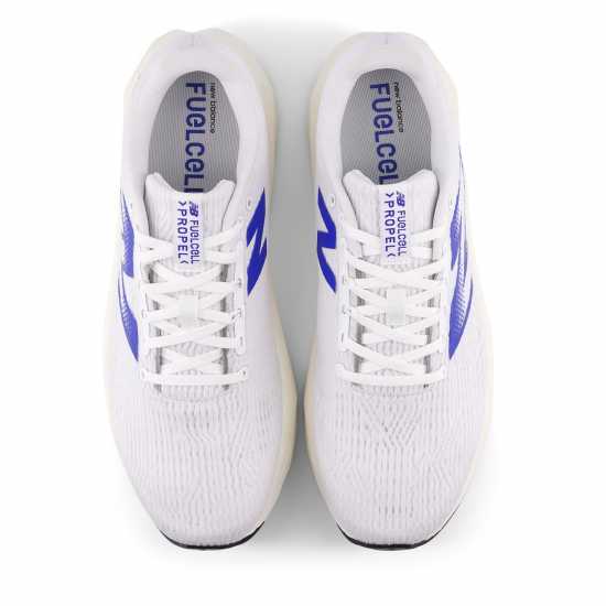Мъжки Маратонки За Бягане New Balance Fuelcell Propel V5 Mens Running Shoes White/Blue Мъжки маратонки