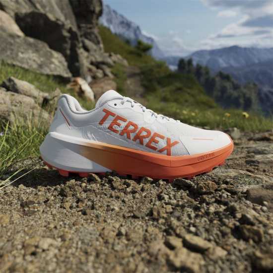 Adidas Маратонки За Бягане По Пътеки Terrex Agravic 3 Trail Running Shoes Бяло/Оранжево Мъжки туристически обувки