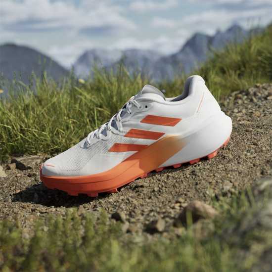 Adidas Маратонки За Бягане По Пътеки Terrex Agravic 3 Trail Running Shoes Бяло/Оранжево Мъжки туристически обувки