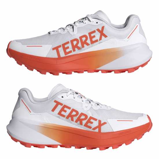 Adidas Маратонки За Бягане По Пътеки Terrex Agravic 3 Trail Running Shoes Бяло/Оранжево Мъжки туристически обувки
