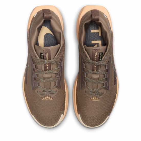 Nike Pegasus Trail 5 Gore-Tex Running Shoes Womens Mink/Orange Дамски туристически сандали