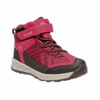 Regatta Туристически Обувки Samaris Junior Velcro Mid Walking Boots DkCeris/NePk Детски туристически обувки