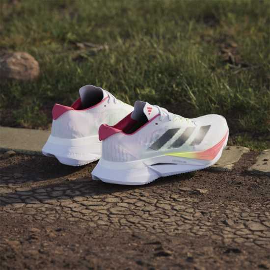 Adidas Adizero Boston 12 Road Running Shoes Womens FTWWHT/CBLACK/L" (This is a product code and does not requir 