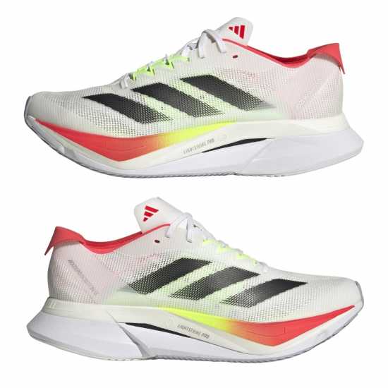 Adidas Adizero Boston 12 Road Running Shoes Womens FTWWHT/CBLACK/L" (This is a product code and does not requir 