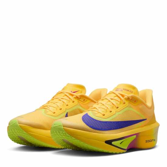 Nike Мъжки Обувки За Бягане Zoom Fly 6 Road Running Shoes Mens Citron Pulse 