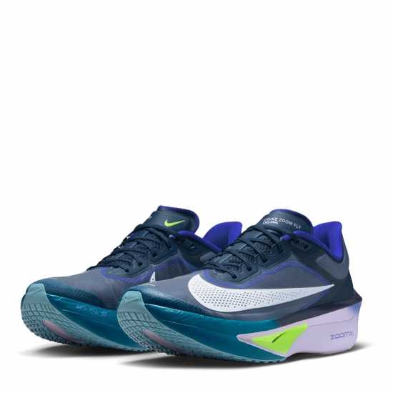 Nike Мъжки Обувки За Бягане Zoom Fly 6 Road Running Shoes Mens Обсидиан/Бял Nike Мъжки Обувки За Бягане Zoom Fly 6 Road Running Shoes Mens Обсидиан/Бял