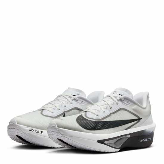 Nike Мъжки Обувки За Бягане Zoom Fly 6 Road Running Shoes Mens Бяло/Черно Nike Мъжки Обувки За Бягане Zoom Fly 6 Road Running Shoes Mens Бяло/Черно