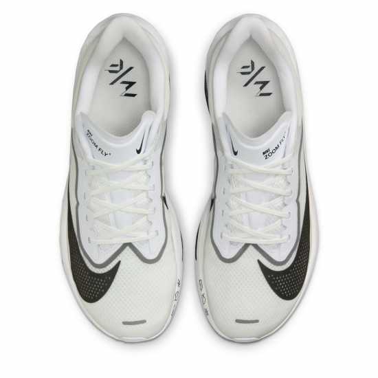 Nike Мъжки Обувки За Бягане Zoom Fly 6 Road Running Shoes Mens Бяло/Черно Nike Мъжки Обувки За Бягане Zoom Fly 6 Road Running Shoes Mens Бяло/Черно