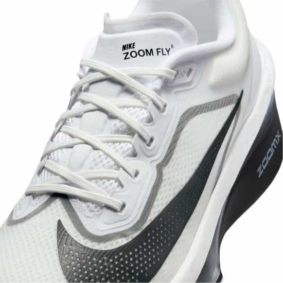 Nike Мъжки Обувки За Бягане Zoom Fly 6 Road Running Shoes Mens Бяло/Черно Nike Мъжки Обувки За Бягане Zoom Fly 6 Road Running Shoes Mens Бяло/Черно