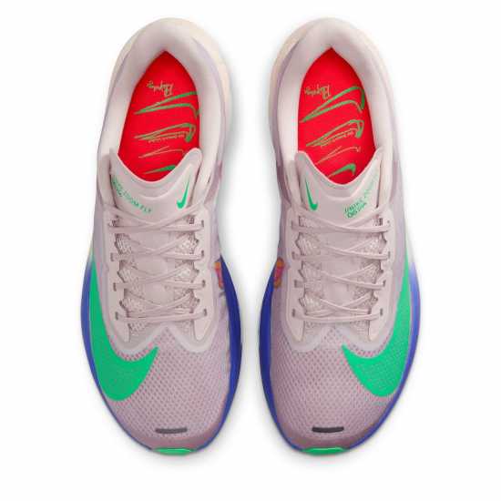 Nike Мъжки Обувки За Бягане Zoom Fly 6 Road Running Shoes Mens ЕК Червено/Зелено 