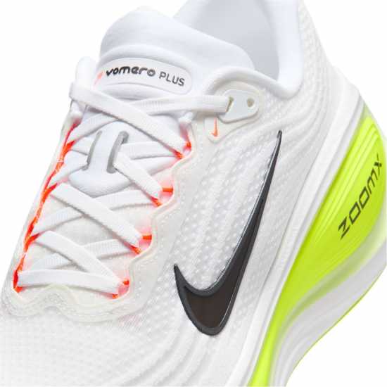 Nike Мъжки Обувки За Бягане Vomero Plus Road Running Shoes Mens White/Volt Nike Мъжки Обувки За Бягане Vomero Plus Road Running Shoes Mens White/Volt