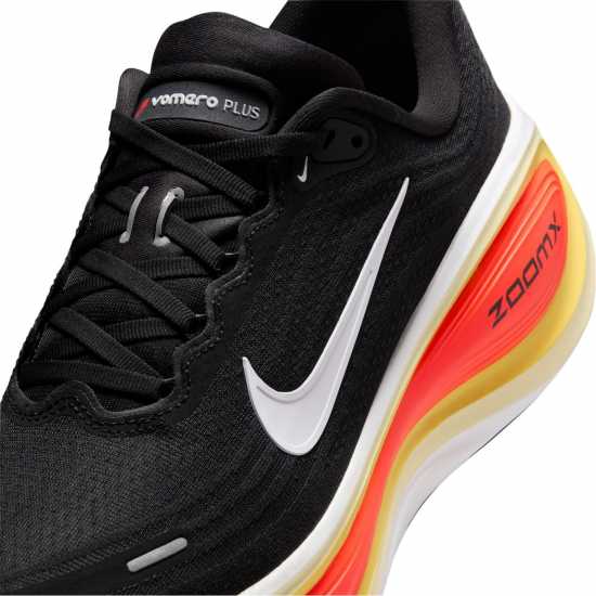 Nike Мъжки Обувки За Бягане Vomero Plus Road Running Shoes Mens Black/Crimson Nike Мъжки Обувки За Бягане Vomero Plus Road Running Shoes Mens Black/Crimson
