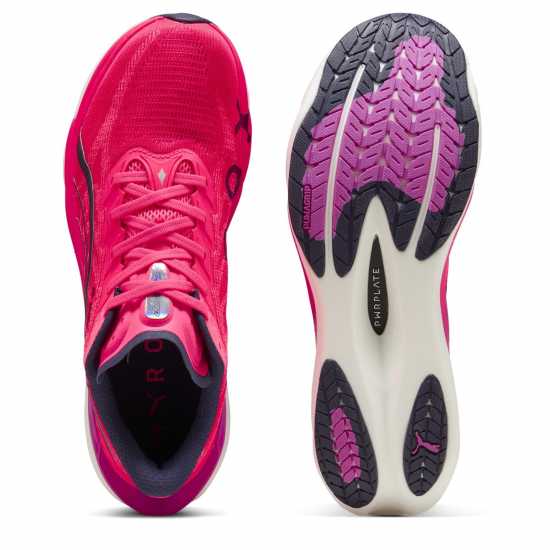 Puma Mens Deviate Nitro 4 Running Shoes Hyrox Pink 