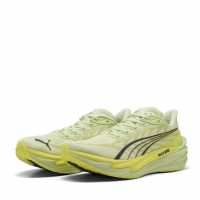 Puma Mens  Deviate Nitro 4 Road Running Shoes Spritz/Lux Lime 