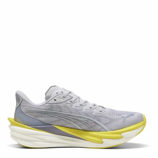 Puma Mens Deviate Nitro 4 Running Shoes Silver/Green 