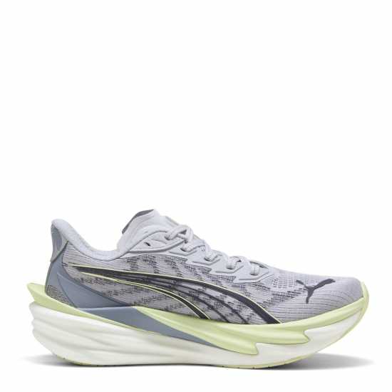 Puma Womens Deviate Nitro 4 Running Shoes Silver/Green 