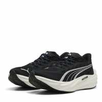 Puma Womens  Deviate Nitro 4 Road Running Shoes Black/White 