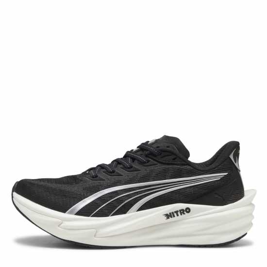 Puma Womens  Deviate Nitro 4 Road Running Shoes Black/White 