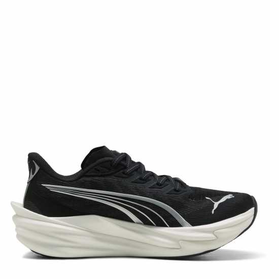 Puma Womens  Deviate Nitro 4 Road Running Shoes Black/White 