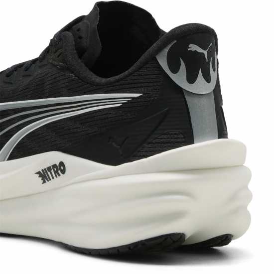 Puma Womens  Deviate Nitro 4 Road Running Shoes Black/White 