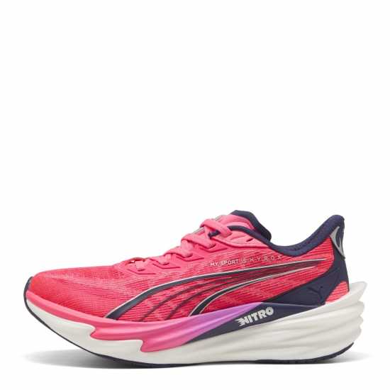 Puma Womens  Deviate Nitro 4 Road Running Shoes Hyrox Pink 