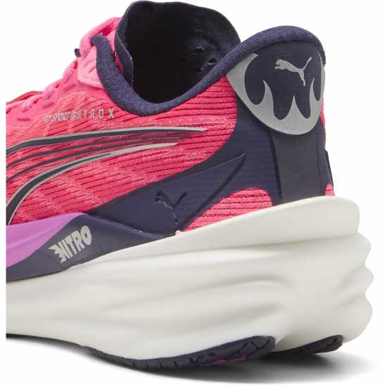 Puma Womens  Deviate Nitro 4 Road Running Shoes Hyrox Pink 