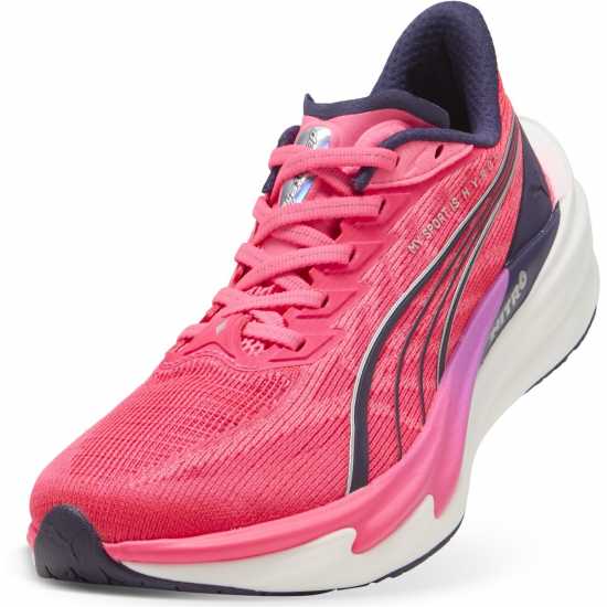 Puma Womens  Deviate Nitro 4 Road Running Shoes Hyrox Pink 