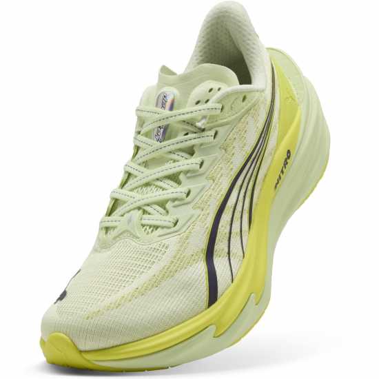 Puma Womens Puma Deviate Nitro 4 Road Running Shoes Spritz/Lux Lime 