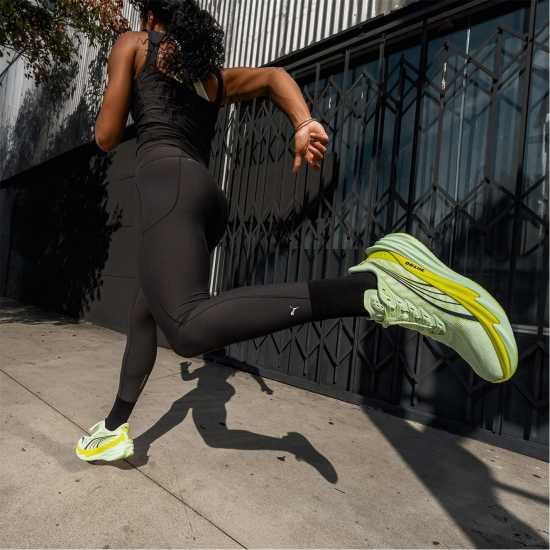 Puma Womens Puma Deviate Nitro 4 Road Running Shoes Spritz/Lux Lime 