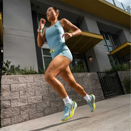 Puma Womens Deviate Nitro 4 Running Shoes Sea Blue 
