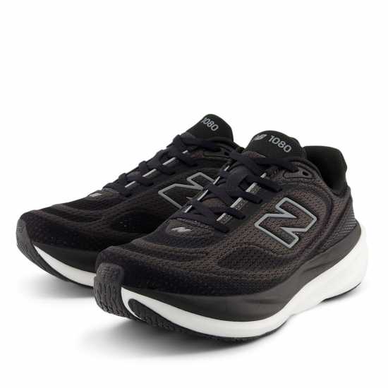 New Balance 1080V15 Road Running Shoes Womens Black/White 