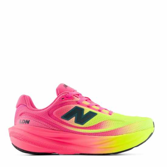 New Balance 1080V15 Road Running Shoes Womens Pink Heat/Green 