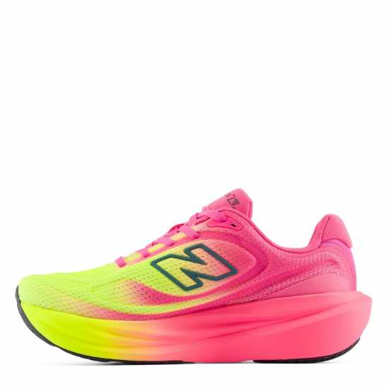 New Balance 1080V15 Road Running Shoes Womens Pink Heat/Green 