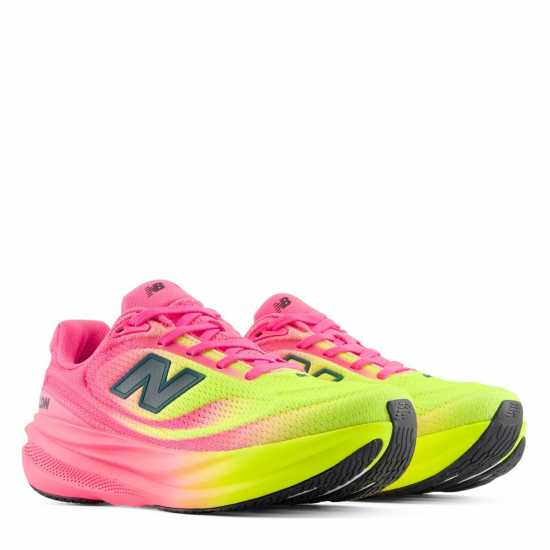 New Balance 1080V15 Road Running Shoes Womens Pink Heat/Green 