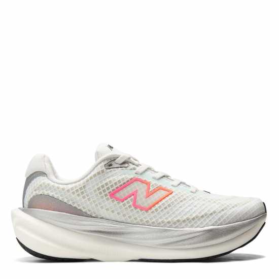 New Balance 1080V15 Road Running Shoes Womens White/Pink Heat 