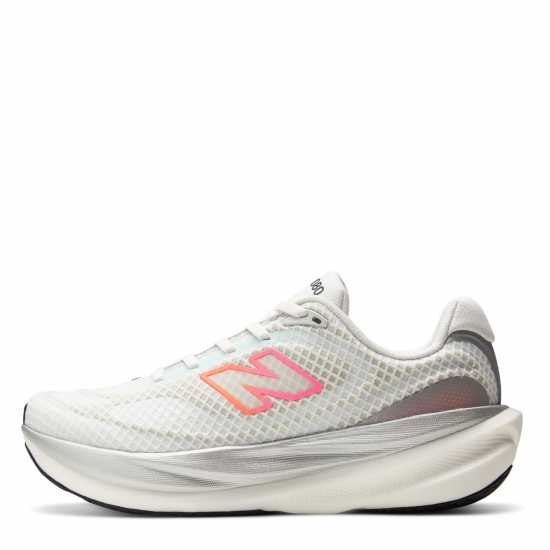 New Balance 1080V15 Road Running Shoes Womens White/Pink Heat 