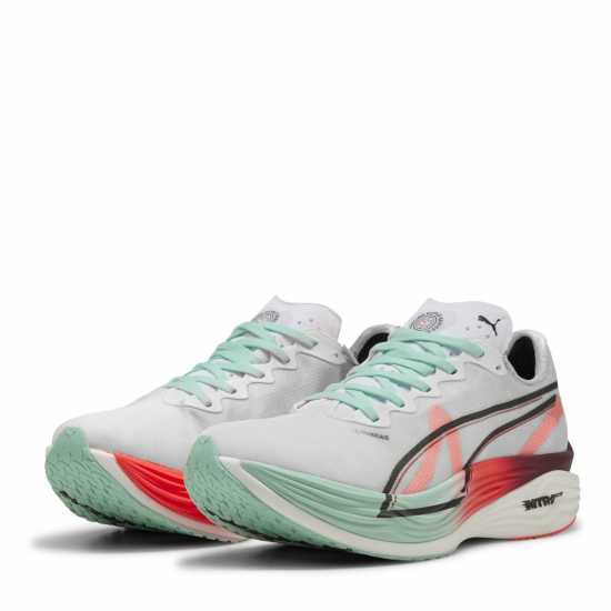 Puma Deviate Nitro Elite 3 Road Running Shoes Womens Хирокс Червено/Бяло Маратонки за бягане