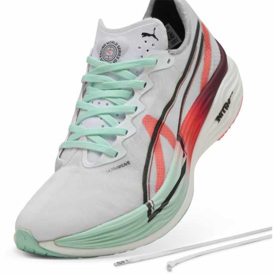 Puma Deviate Nitro Elite 3 Road Running Shoes Womens Хирокс Червено/Бяло Маратонки за бягане