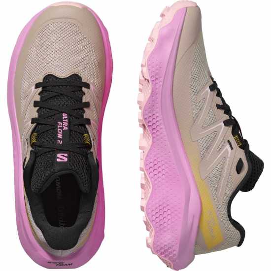Salomon Shoes Ultra Flow 2 W Ethere/cyclamen/bla Trail Running Womens Ethere/Clay 