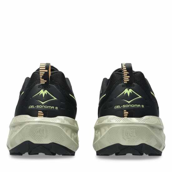Asics Мъжки Маратонки Бягане По Пътеки Gel-Sonoma 8 Trail Running Shoes Mens Черно/Лайм Мъжки туристически обувки
