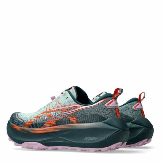 Asics Маратонки За Бягане По Пътеки Trabuco Max 4 Trail Running Shoes Womens Мъх/Оранжево Дамски туристически сандали