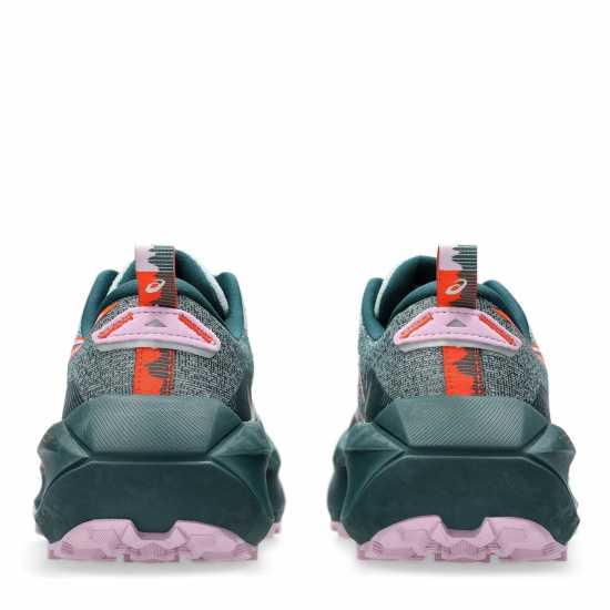 Asics Маратонки За Бягане По Пътеки Trabuco Max 4 Trail Running Shoes Womens Мъх/Оранжево Дамски туристически сандали