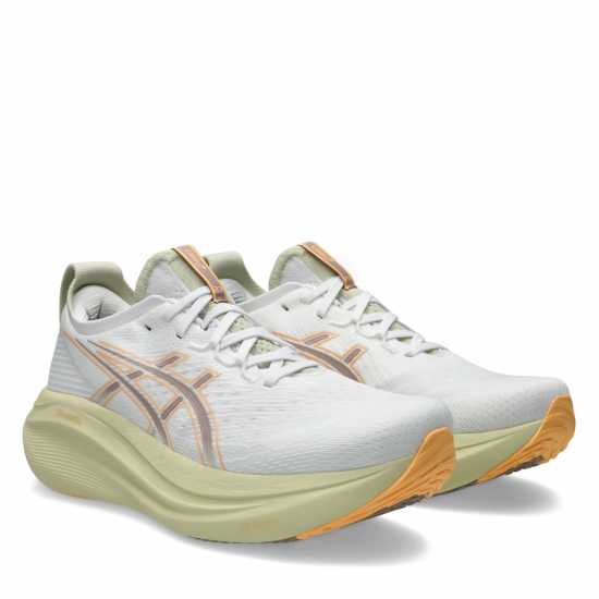 Asics Мъжки Обувки За Бягане Gel-Nimbus 27 Road Running Shoes Mens White/Fawn Мъжки маратонки