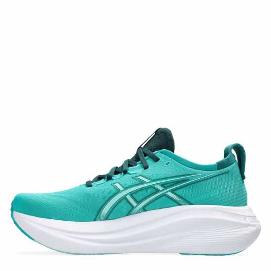 Мъжки маратонки Asics Мъжки Обувки За Бягане Gel-Nimbus 27 Road Running Shoes Mens Вълново тюркоазено Asics Мъжки Обувки За Бягане Gel-Nimbus 27 Road Running Shoes Mens Вълново тюркоазено Мъжки маратонки